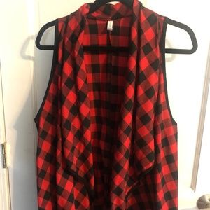 Tickled Teal Red and black light vest size L